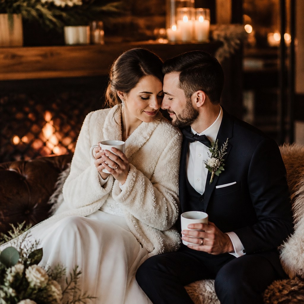 Photos de mariage en hiver : profiter de la lumière et prévoir une séance au chaud Photos de mariage en hiver : profiter de la lumière et prévoir une séance au chaud