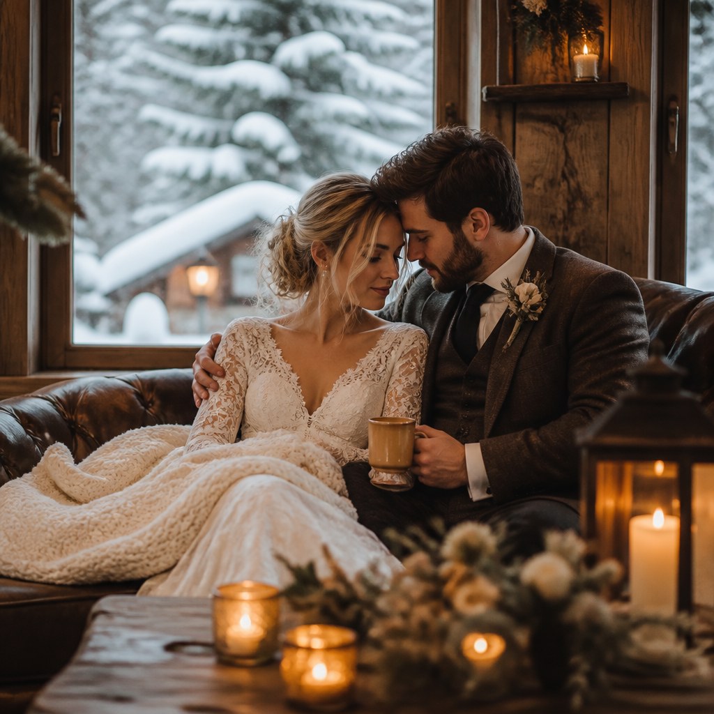 Photos de mariage en hiver : profiter de la lumière et prévoir une séance au chaud Photos de mariage en hiver : profiter de la lumière et prévoir une séance au chaud